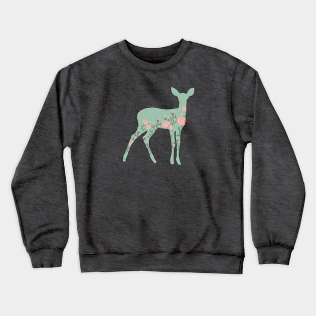 Bambi in the forest Crewneck Sweatshirt by Red Zebra